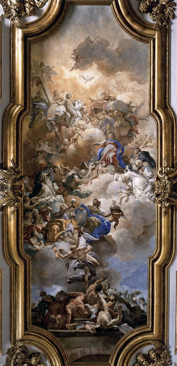 Santi in gloria - Sacristy, San Domenico Maggiore, Naples